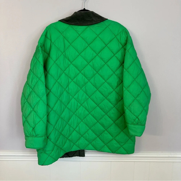 Calvin Klein Jeans Women’s Reversible Quilted Green Jacket Size L NWOT - Picture 11 of 12